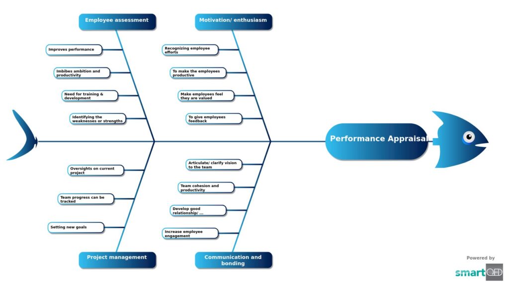 Fishbone on reasons for performance appraisal